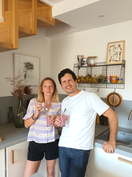En la cocina de Olivia y Matthieu